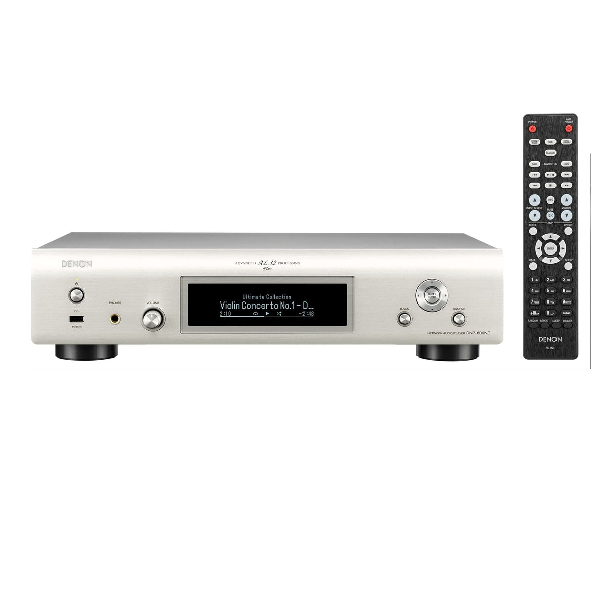 Denon DNP-800NE - Network Audio Player with Wi-Fi and Bluetooth - Silver Front