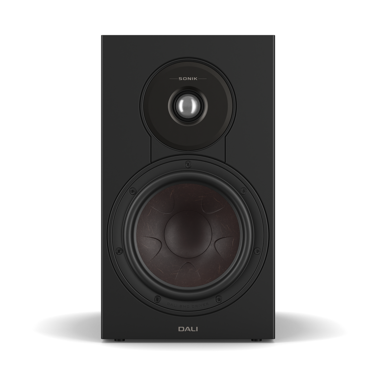 Dali Sonik 3 - Bookshelf Speaker - Pair - Black Ash - Front View - Auratech LLC #color_black ash