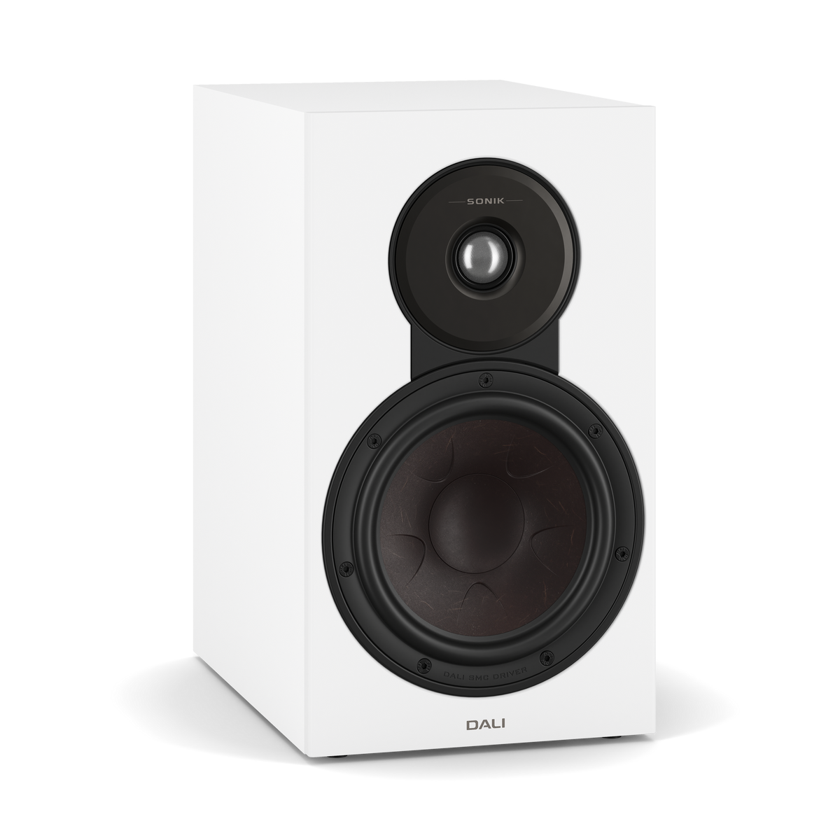 Dali Sonik 3 - Bookshelf Speaker - Pair - White - Angle View - Auratech LLC #color_white