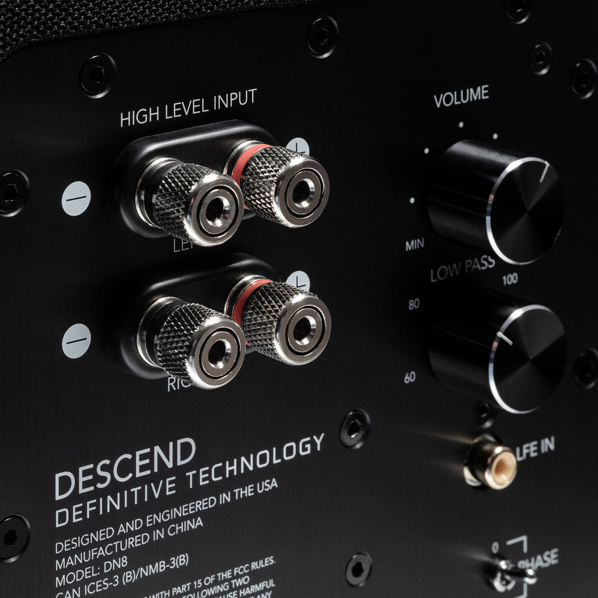 Definitive Technology Ultra Performance 10" - Subwoofer - Rear Panel Connections - Auratech LLC