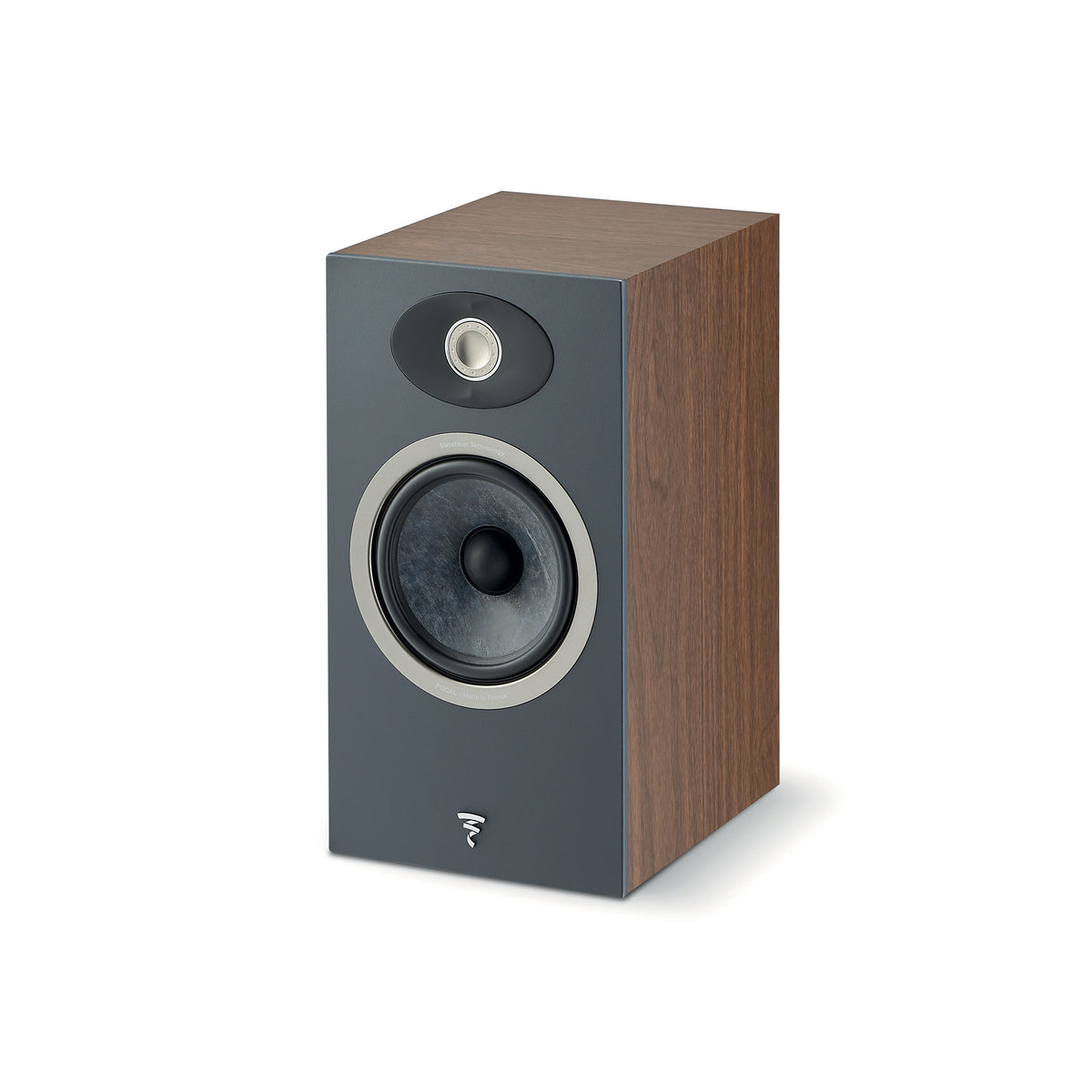 Focal Theva N1 - Bookshelf Speaker - Pair - Dark Wood - Angle View - Auratech LLC #color_dark wood
