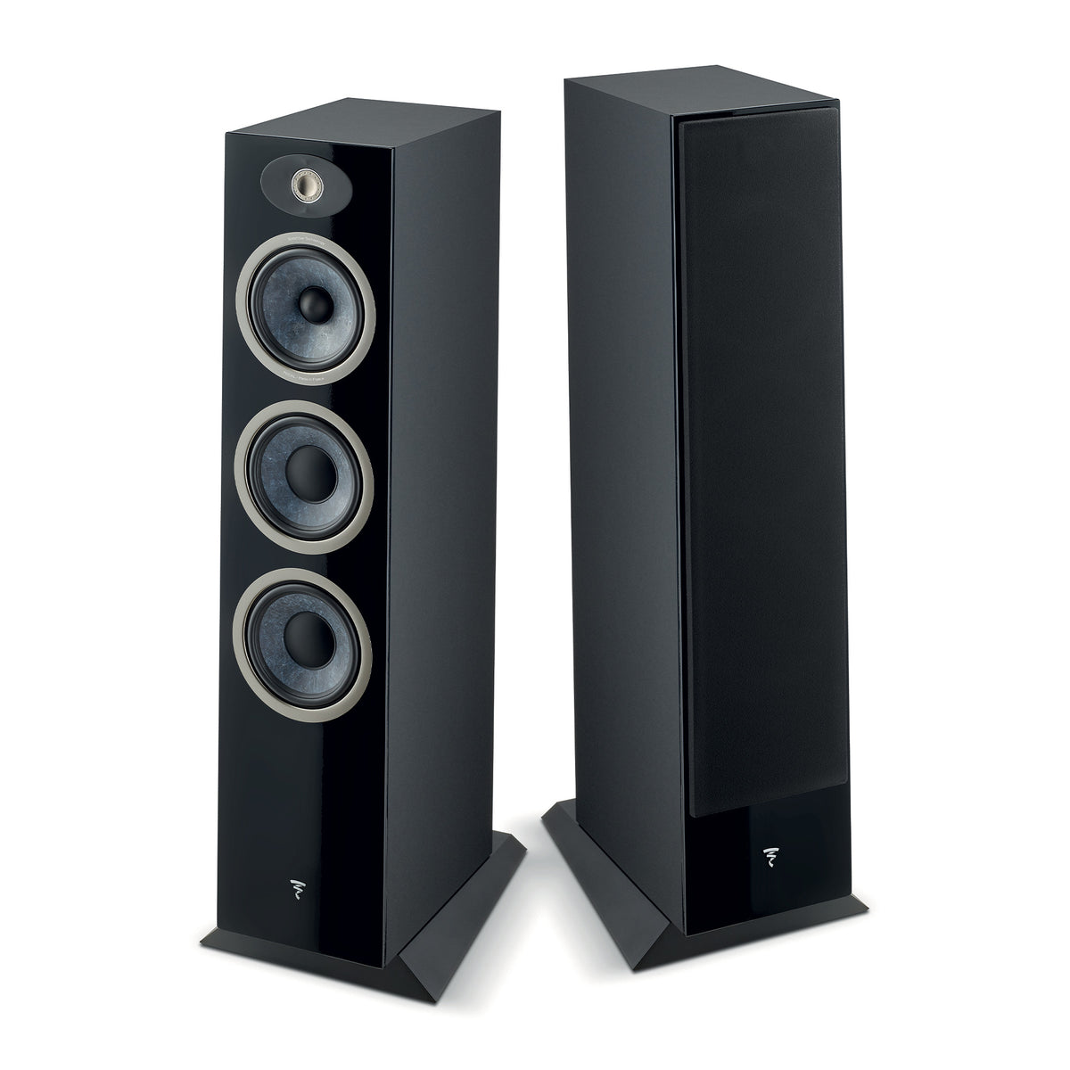 Focal Theva N3 - Floor Standing Speaker - Pair - Black - Detail View - Auratech LLC #color_black