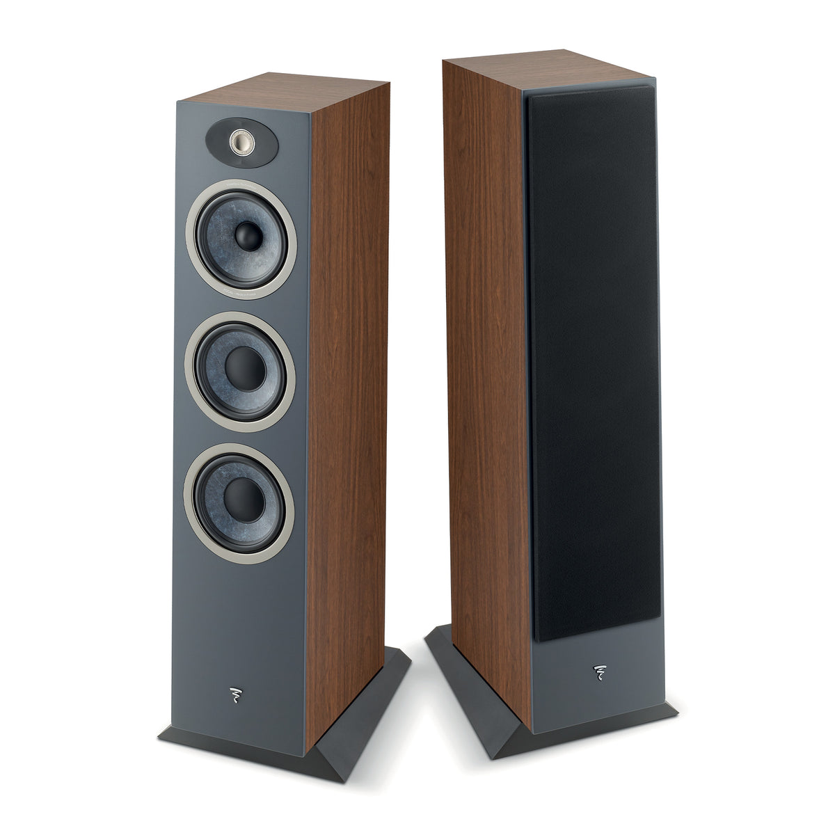 Focal Theva N3 - Floor Standing Speaker - Pair - Dark Wood View - Auratech LLC #color_dark wood