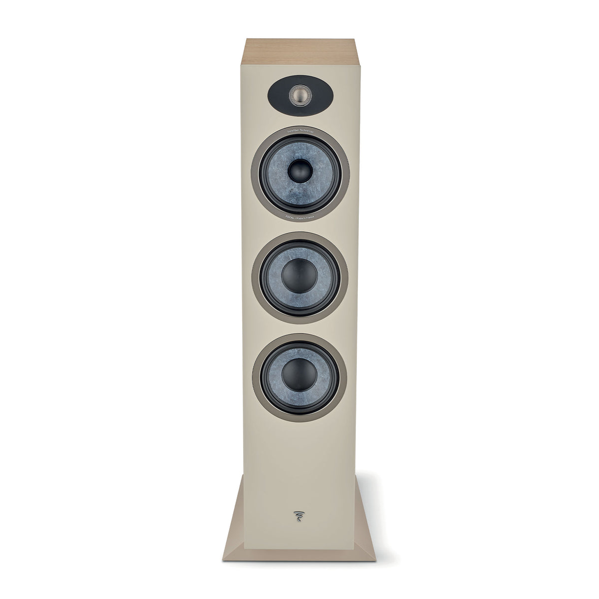 Focal Theva N3 - Floor Standing Speaker - Pair - Light Wood - Front View - Auratech LLC #color_light wood
