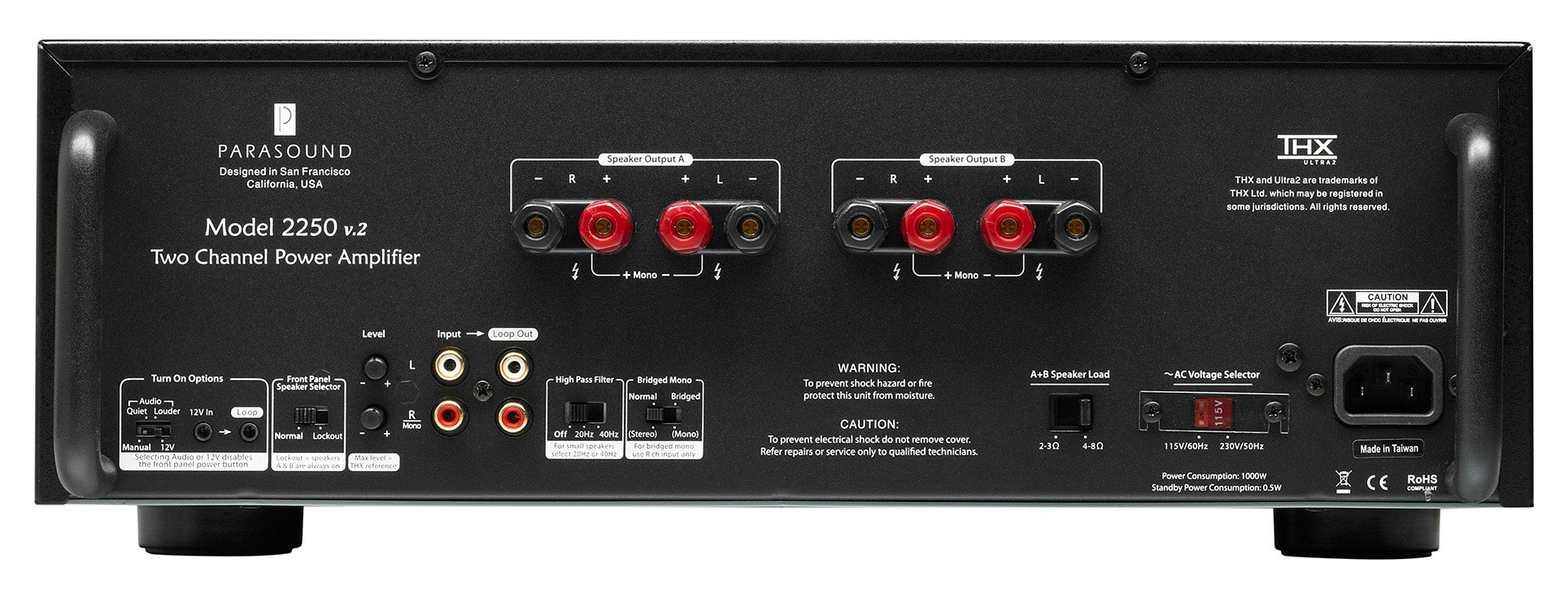 Parasound - 2250 v.2 Power Amplifier Parasound - 2250 v.2 - Auratech LLC