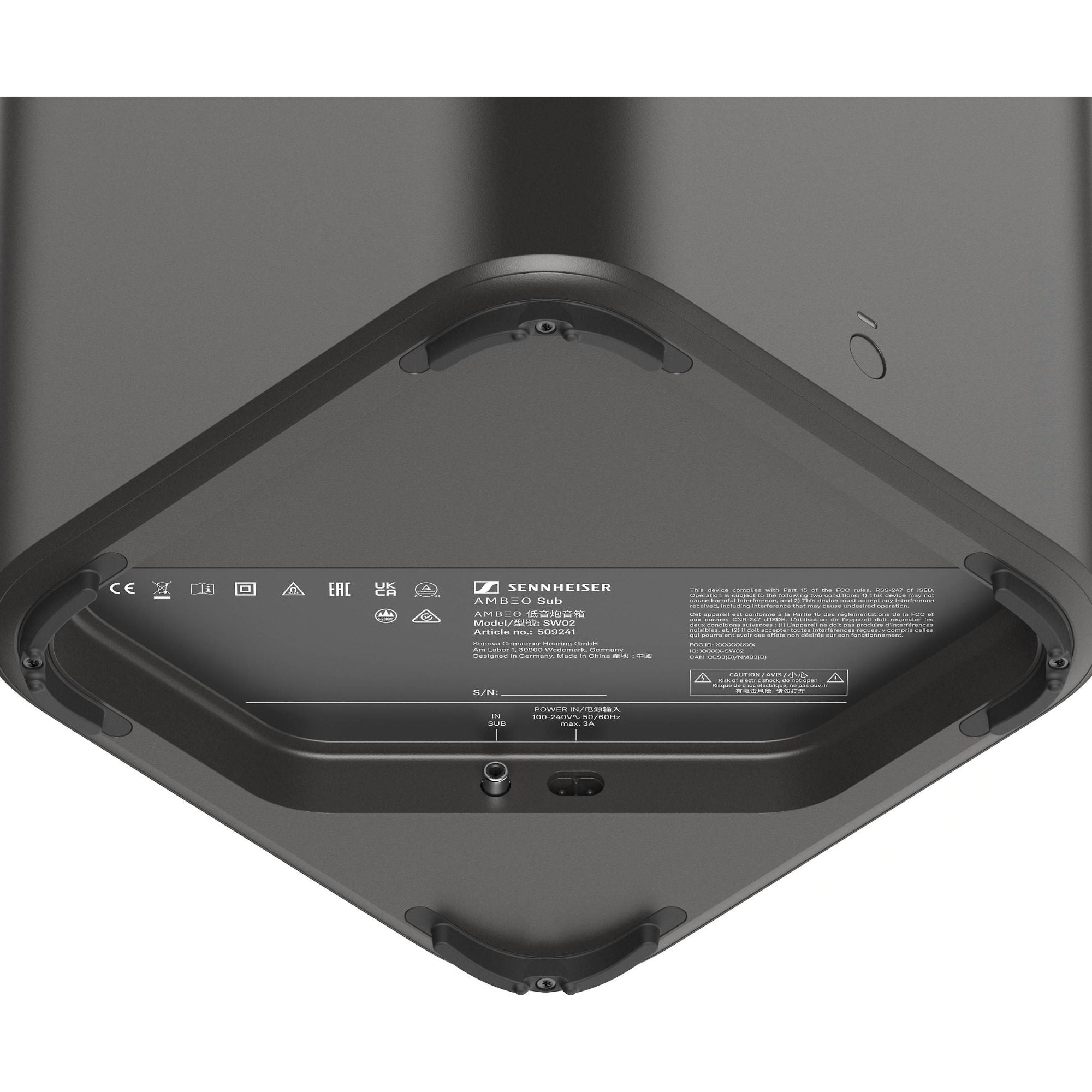 Sennheiser AMBEO Sub - Wireless Subwoofer for AMBEO Soundbars Sennheiser AMBEO Sub 8