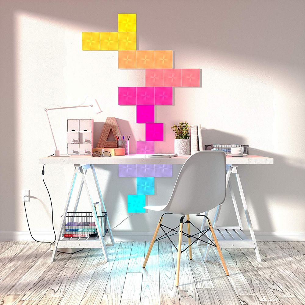 Nanoleaf Canvas Starter Kit - 9 Panels Nanoleaf Canvas - Square - White - 9 Panels in the box - Auratech LLC