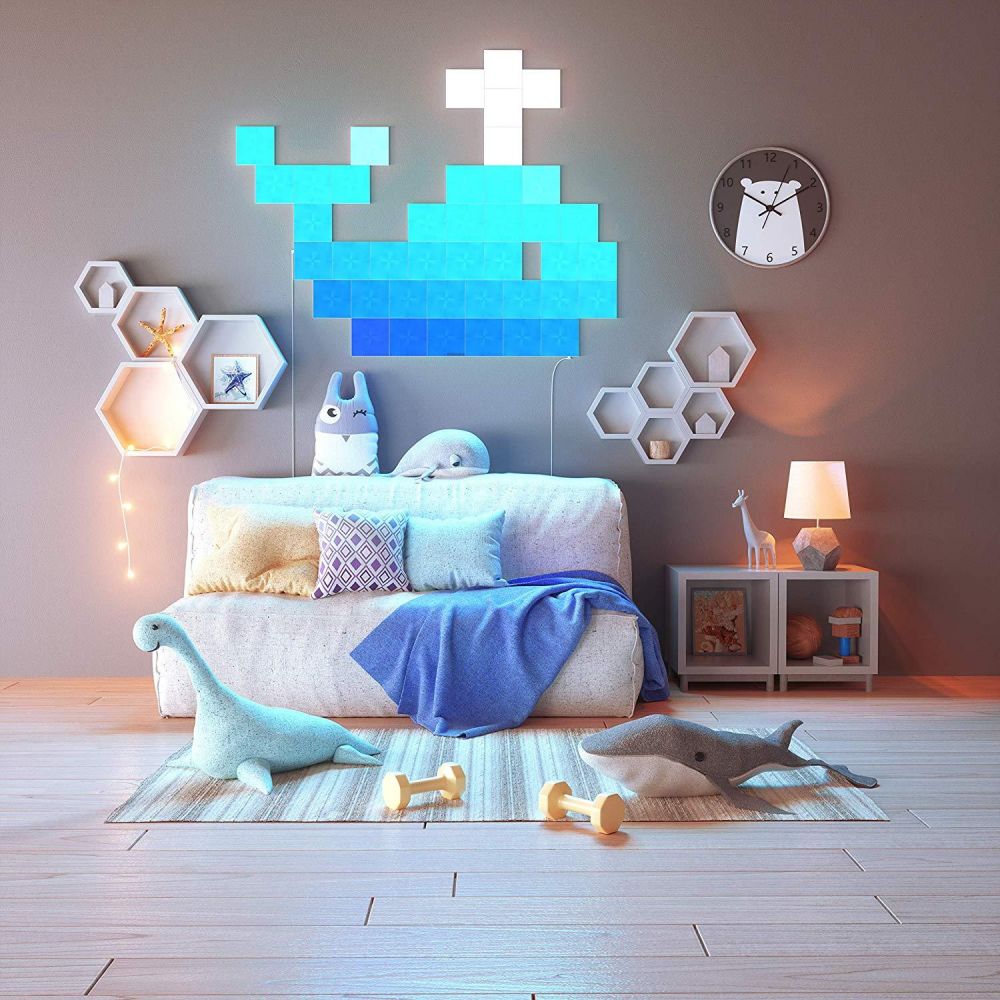 Nanoleaf Canvas Starter Kit - 9 Panels Nanoleaf Canvas - Square - White - 9 Panels in the box - Auratech LLC