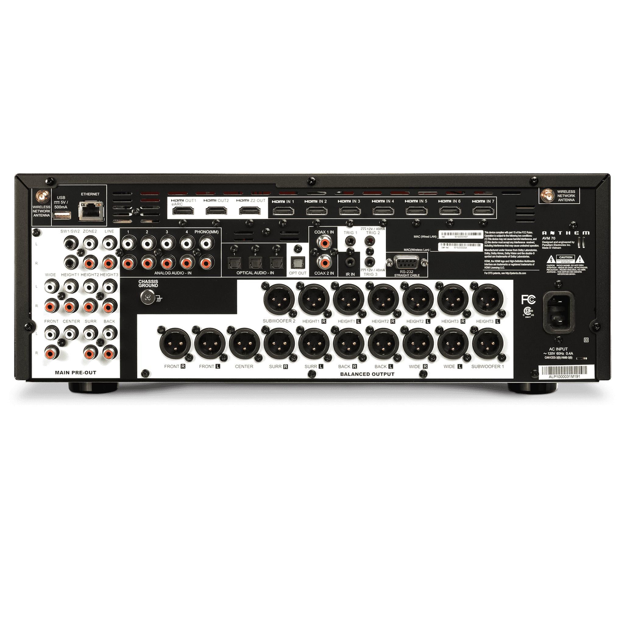 Anthem AVM 70 - 15.2 Pre-Amplifier/Processor Anthem AVM 70 - 15.2 Pre-Amplifier/Processor - Auratech LLC