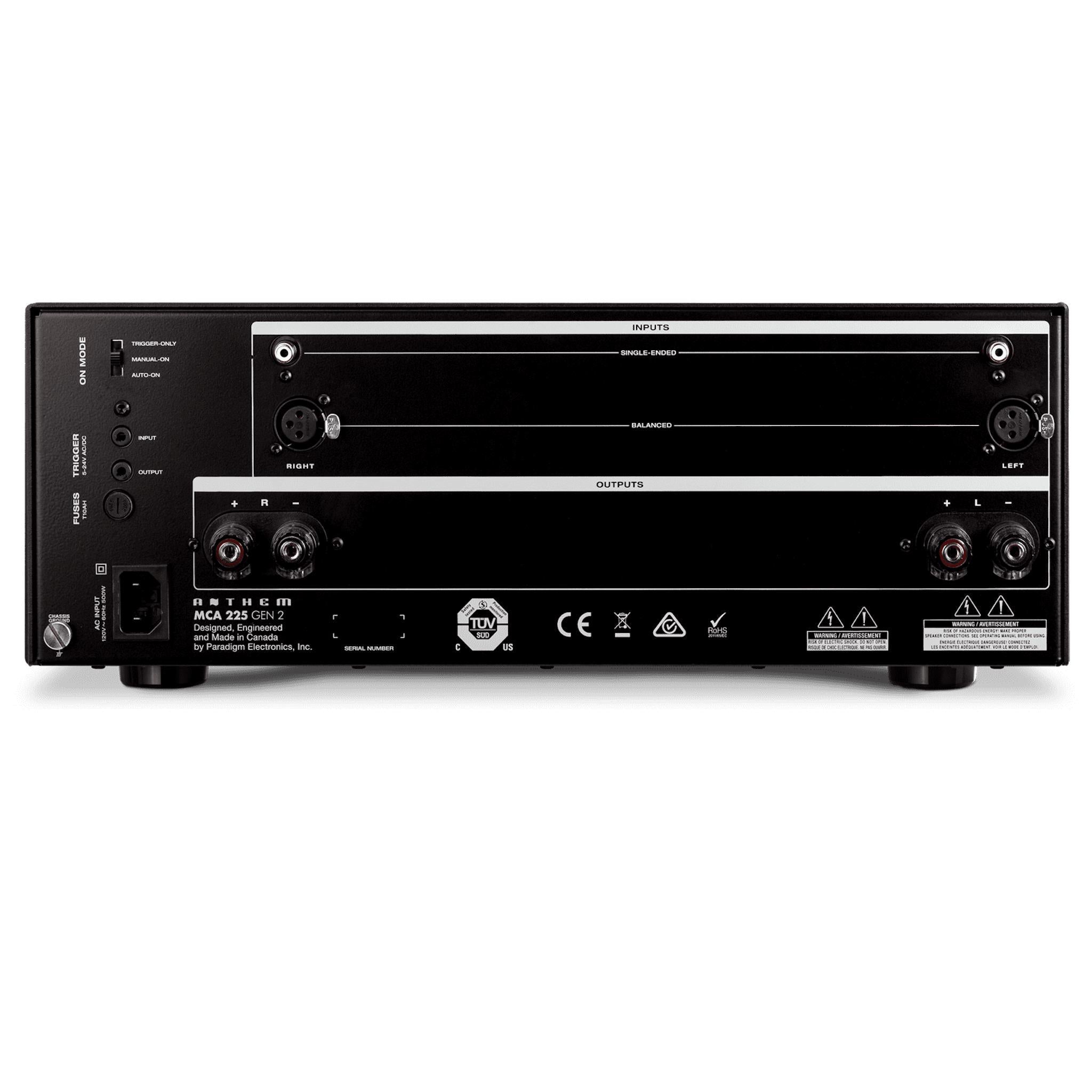 Anthem AV MCA 225 GEN 2 - 2 Channel Power Amplifier Anthem AV MCA 225 GEN 2 - 2 Channel Power Amplifier - Auratech LLC