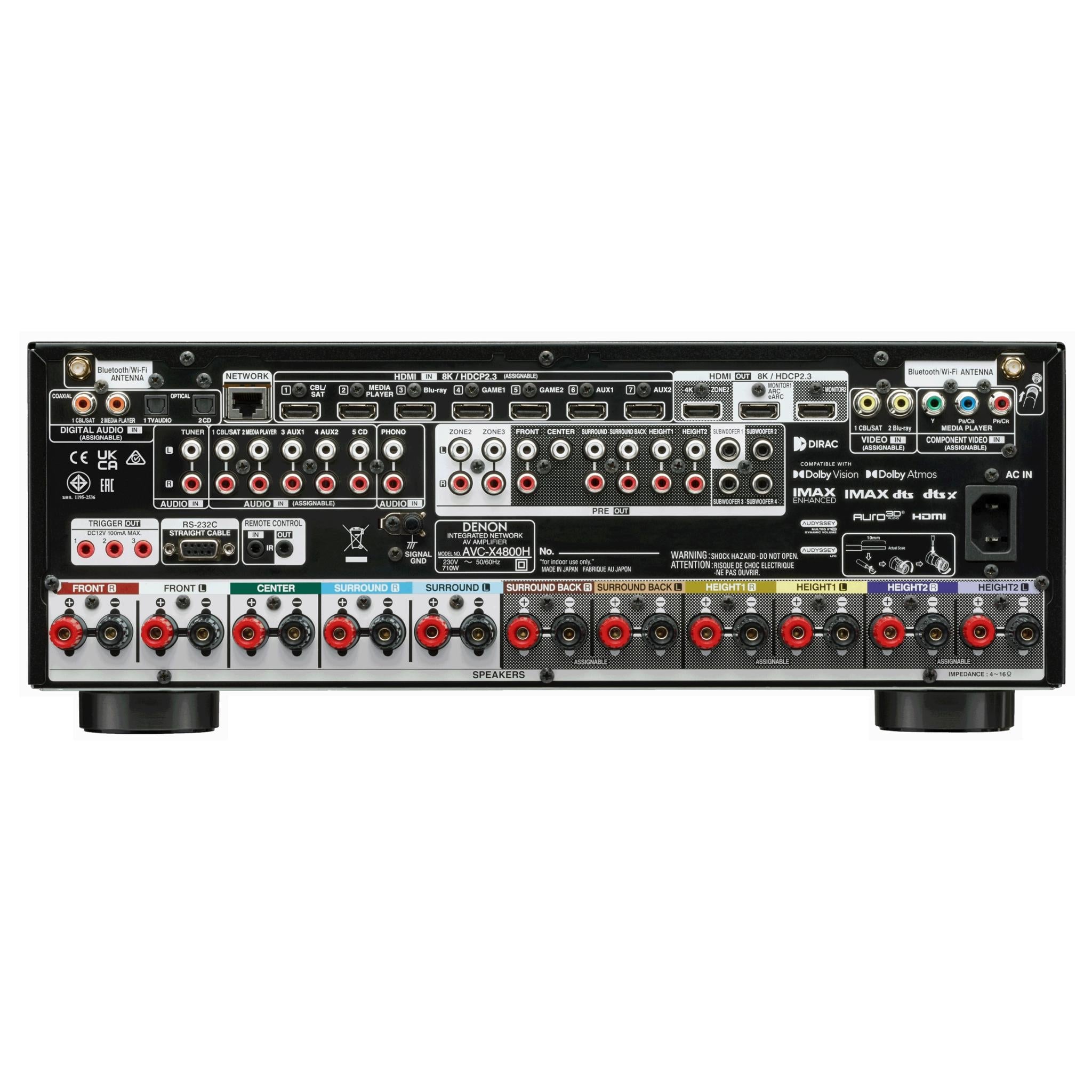 Denon AVC-X4800H - 9.4 Channel 8K AV Receiver Denon AVC-X4800H - 9.4 Channel 8K AV Receiver, Denon, AV Receiver - AVStore.in