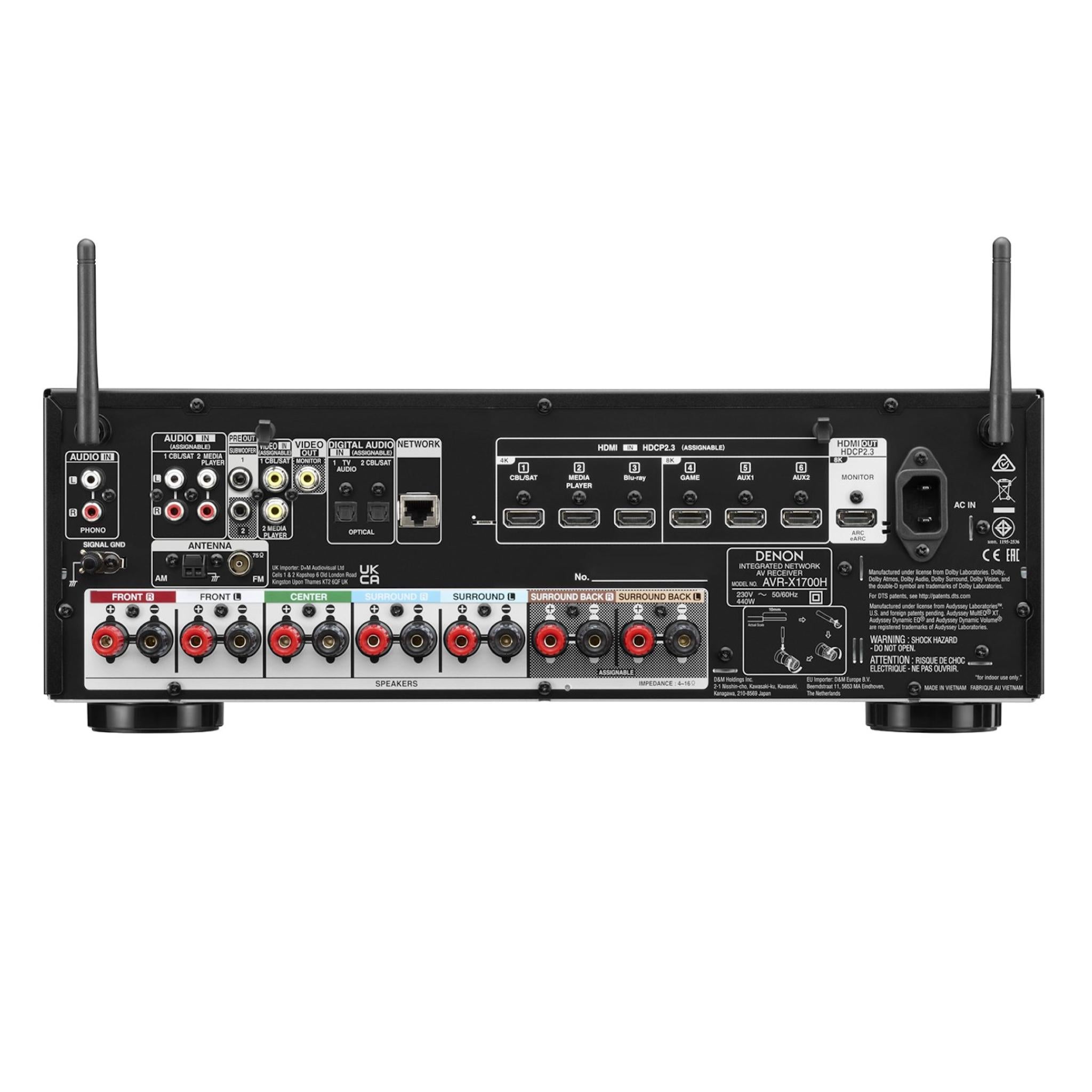 Denon AVR-X1700H - 7.2 Channel AV Receiver Denon AVR-X1700H - 7.2 Channel AV Receiver - AVStore