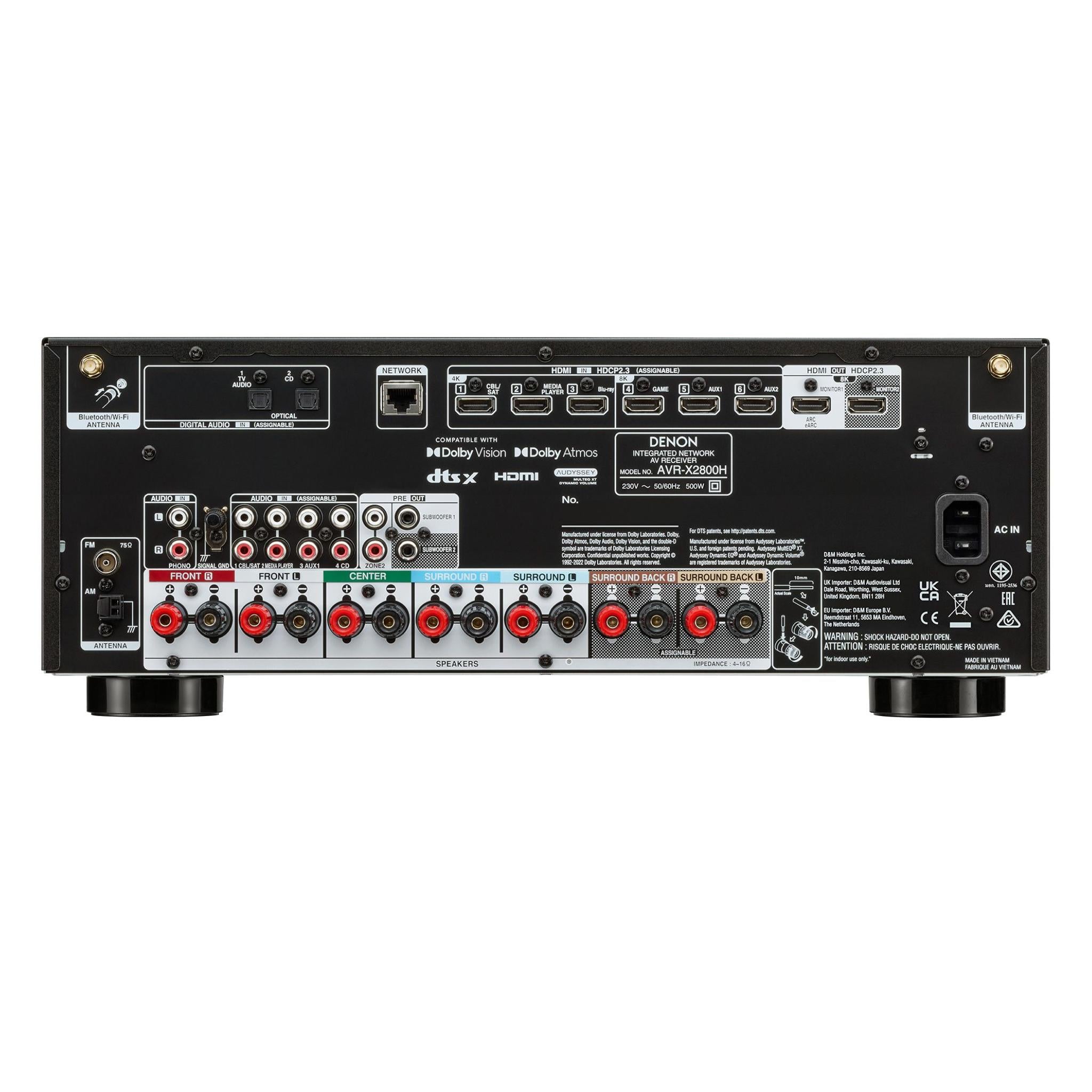 Denon AVR-X2800H - 7.2 Channel 8K AV Receiver Denon AVR-X2800H - 7.2 Channel 8K AV Receiver, Denon, AV Receiver - AVStore.in