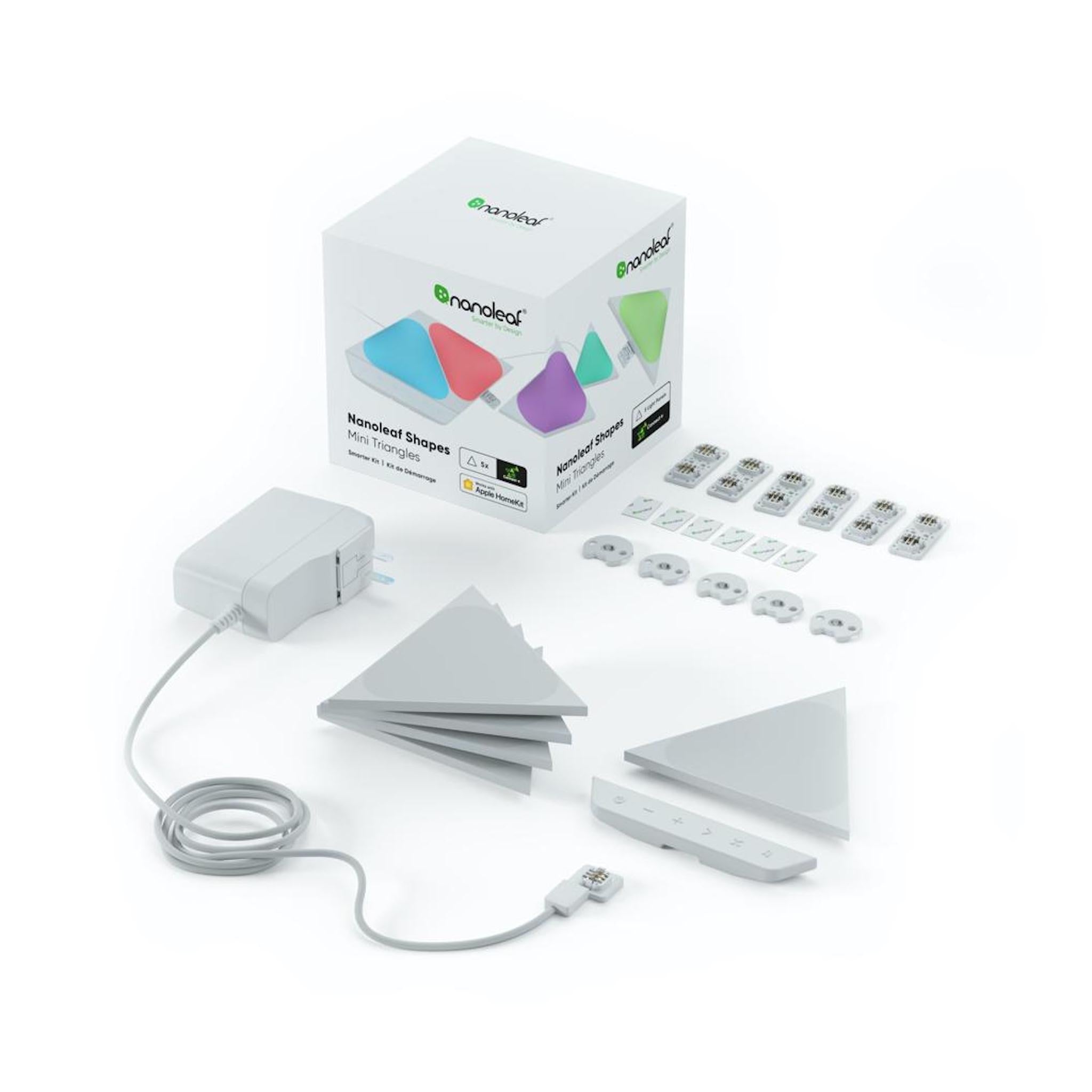 Nanoleaf Shapes Mini Triangle Starter Kit - 5 Panels Nanoleaf Shapes Mini Triangle Starter Kit - 5 Panels - Auratech LLC