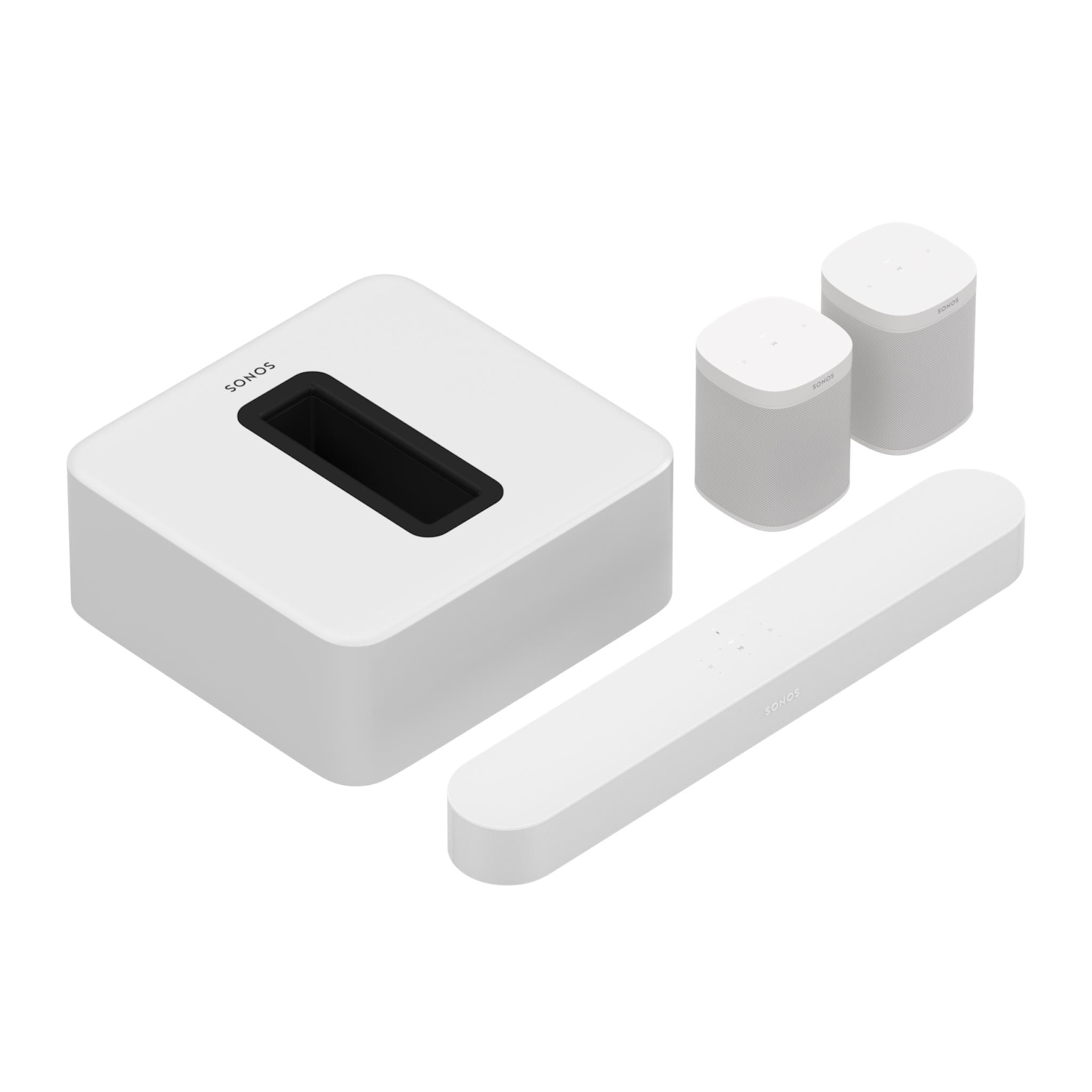 Sonos 5.1 Surround Set - Sonos Beam Gen 2 , Sub Gen 4 & Era 100 Sonos 5.1 Surround Set - Sonos Beam, Sub & One SL - AVStore
