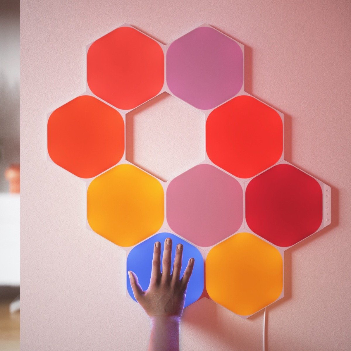 Nanoleaf Shapes Hexagon Starter Kit - 9 Panels Nanoleaf Shapes Hexagon Starter Kit - 9 Light Panel, Nanoleaf, Smart Light - AVStore.in