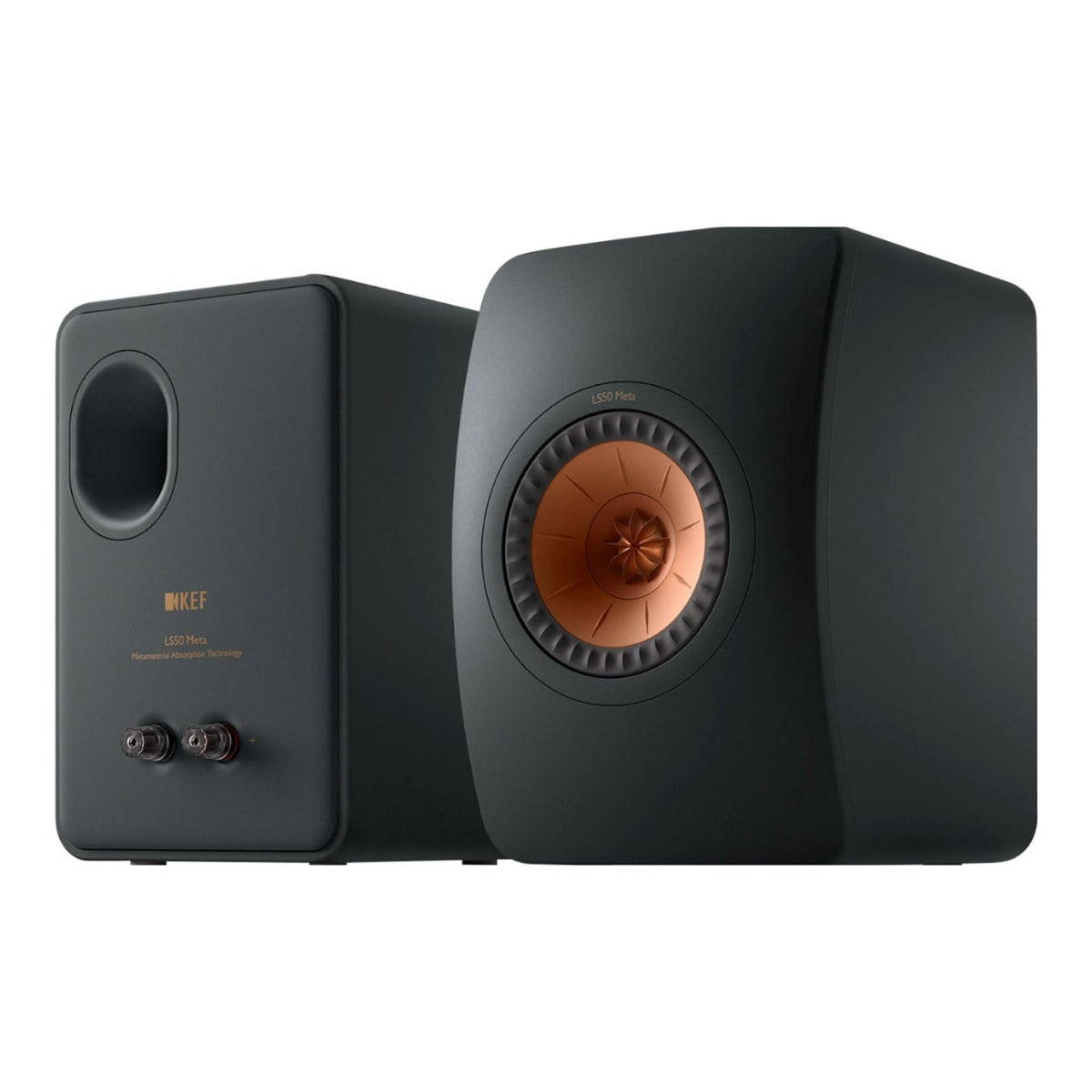 KEF LS50 Meta - Bookshelf Speaker - Pair - Auratech LLC #color_carbon black
