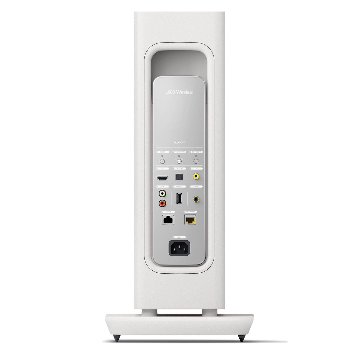 KEF LS60 Wireless - Floor Standing Speaker - Pair - Mineral White - Auratech LLC #color_mineral white