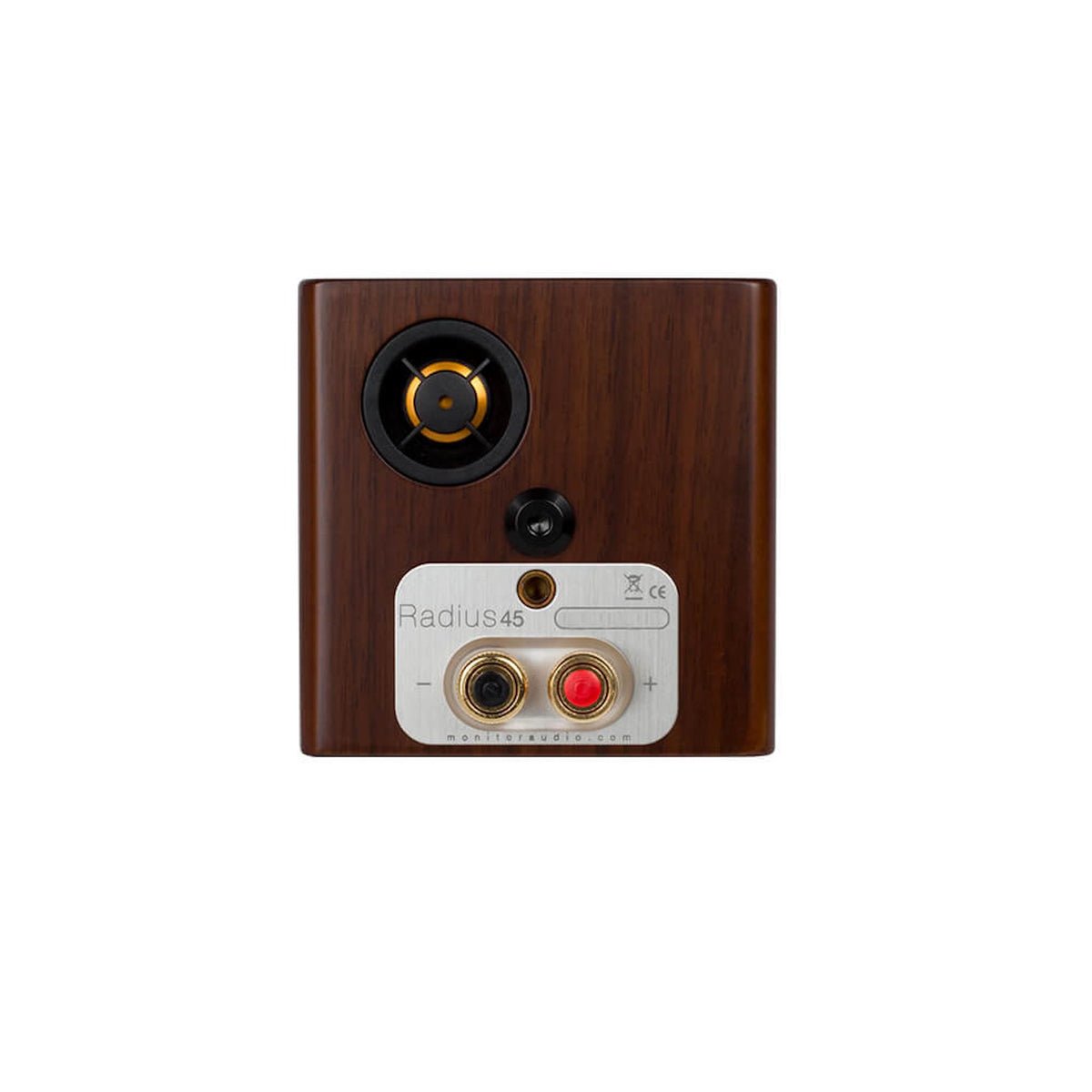 Monitor Audio Radius 45 - Bookshelf Speaker - Pair - Walnut Real Wood Veneer - Auratech LLC #color_walnut real wood veneer