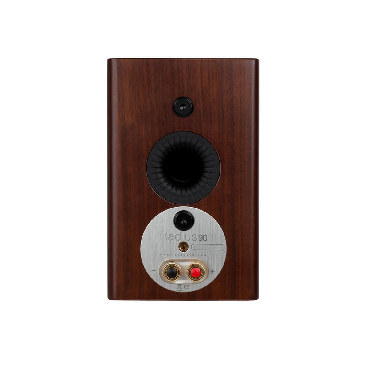 Monitor Audio Radius 90 - Bookshelf Speaker - Pair - Walnut Real Wood Veneer - Auratech LLC #color_walnut real wood veneer