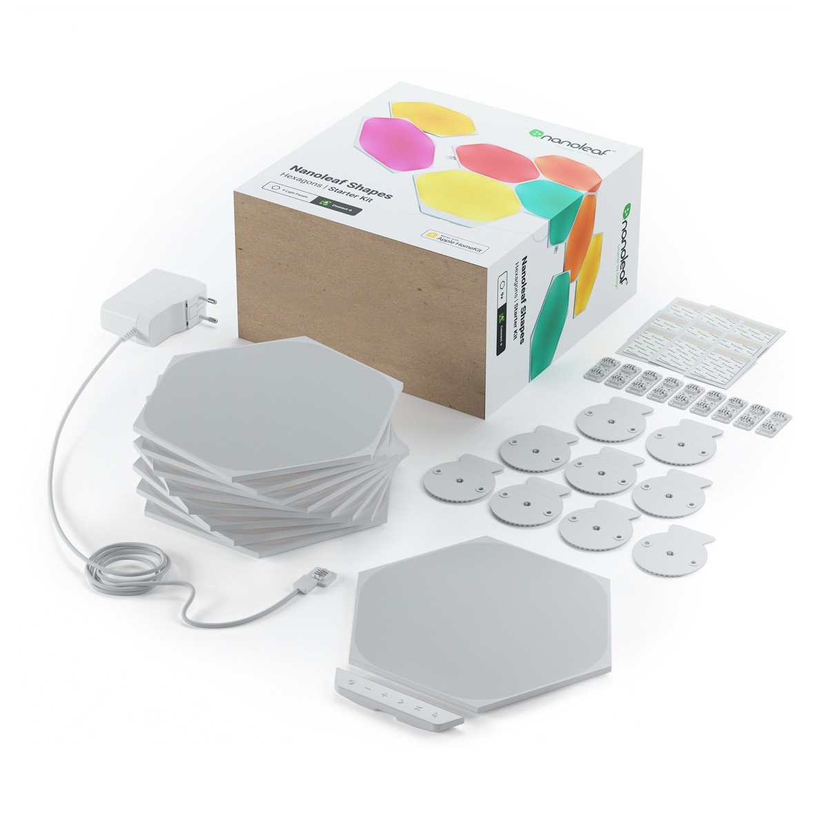 Nanoleaf Shapes Hexagon Starter Kit - 9 Light Panel, Nanoleaf, Smart Light - Auratech LLC