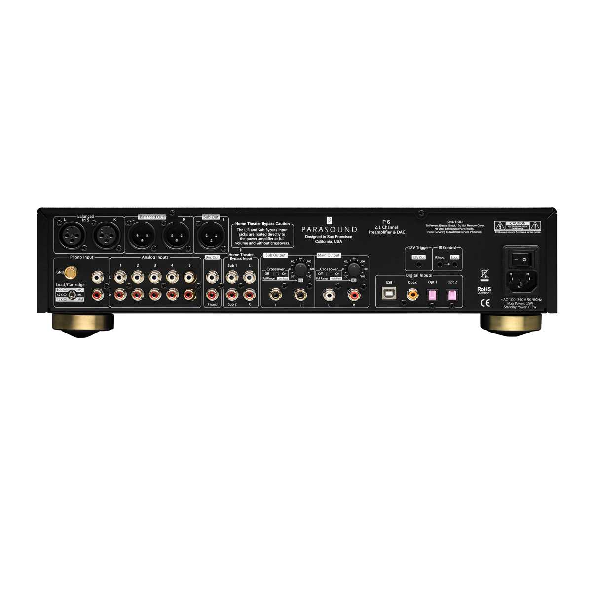 Parasound Halo P6 - 2 Channel Preamplifier Parasound Halo P6 - Auratech LLC