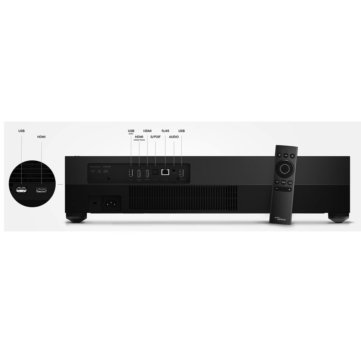 Optoma CinemaX P1 - Ultra Short Throw 4K UHD Laser Projector Optoma CinemaX P1 - Ultra Short Throw 4K UHD Laser Projector - AVStore.in
