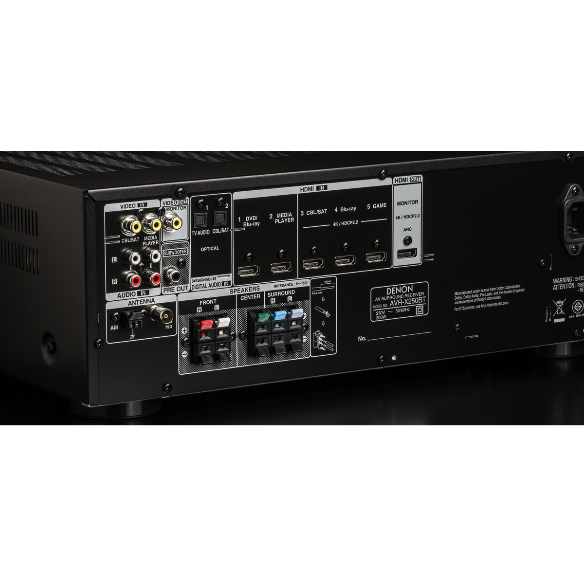 Denon AVR-X250BT - 5.1 Channel AV Receiver Denon AVR-X250BT - 5.1 Channel AV Receiver - Auratech LLC