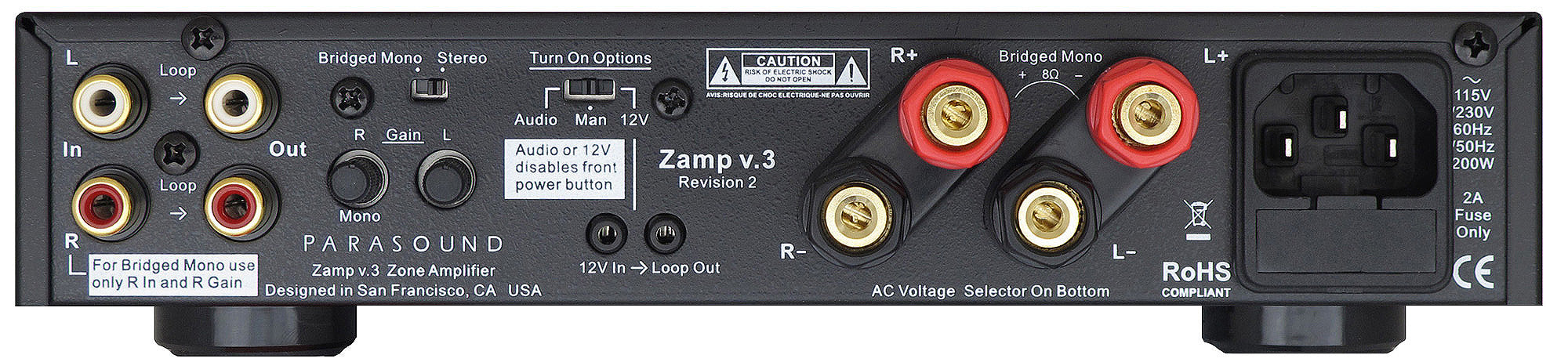 Parasound - Zamp v.3 Stereo Power Amplifier Parasound - Zamp v.3 - Auratech LLC