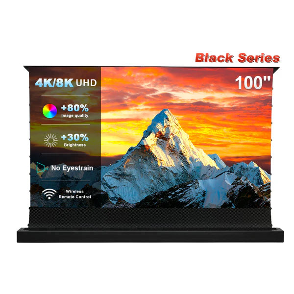 Aura*Star  120'' Floor Rising UST ALR Projector Screen - Auratech LLC
