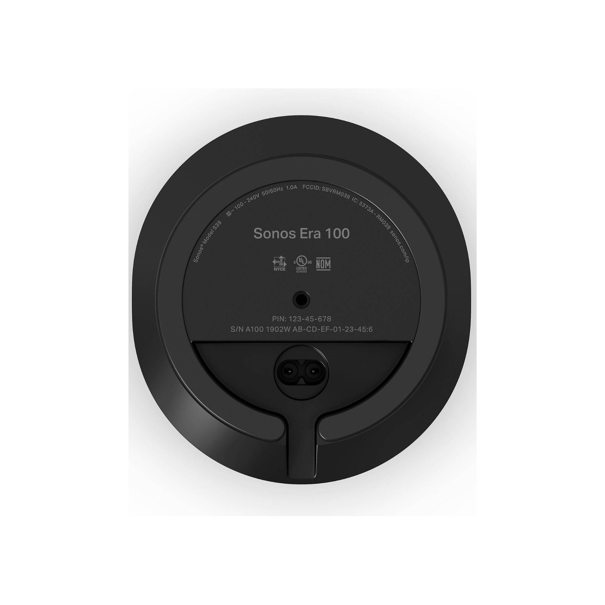 Sonos Era 100 - Wireless powered speaker - Bottom View Black