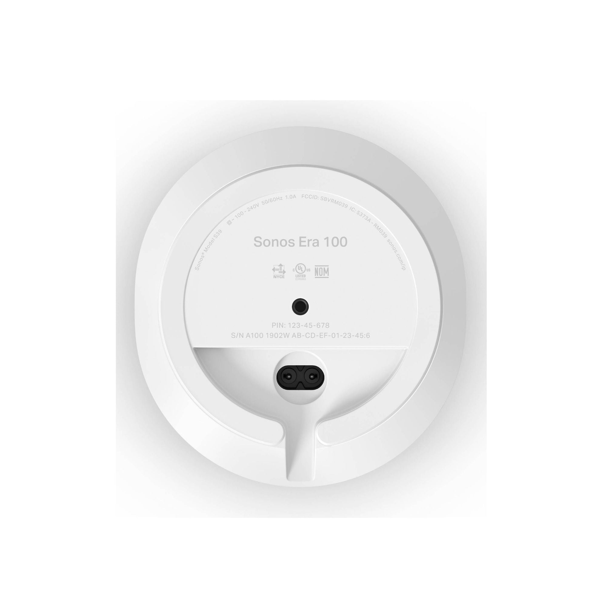 Sonos Era 100 - Wireless powered speaker - Bottom View White