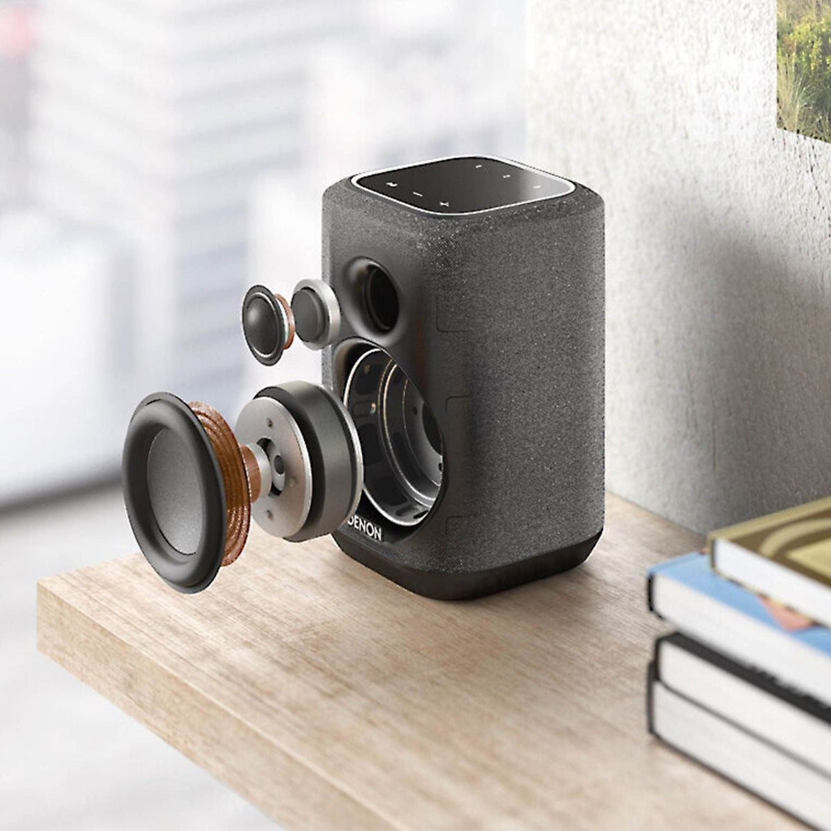 Denon Home 150 - Wireless Speaker - Black Exploded