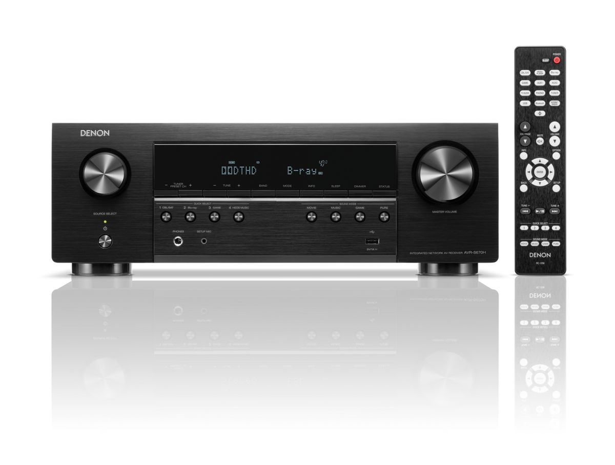 Denon AVR-S670H - 5.2 Channel AV Receiver - Front View - Auratech LLC