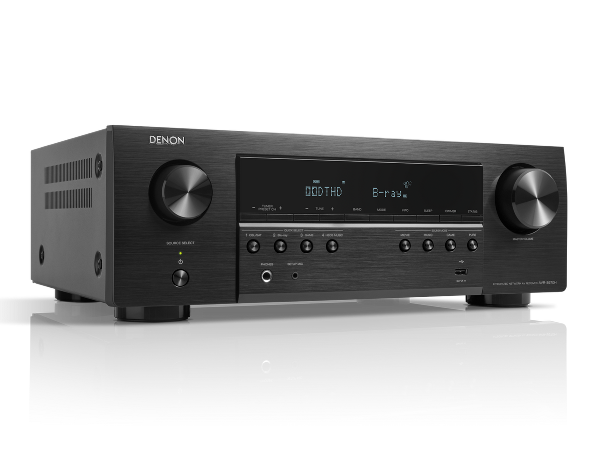 Denon AVR-S670H - 5.2 Channel AV Receiver - Right Angle View - Auratech LLC