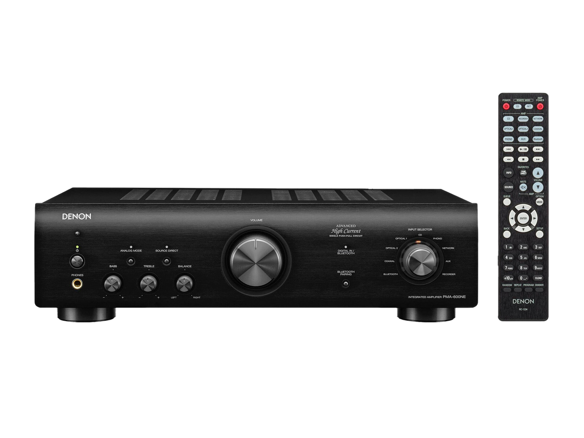 Denon PMA-600NE - Integrated Amplifier - Front View with Remote - Auratech LLC