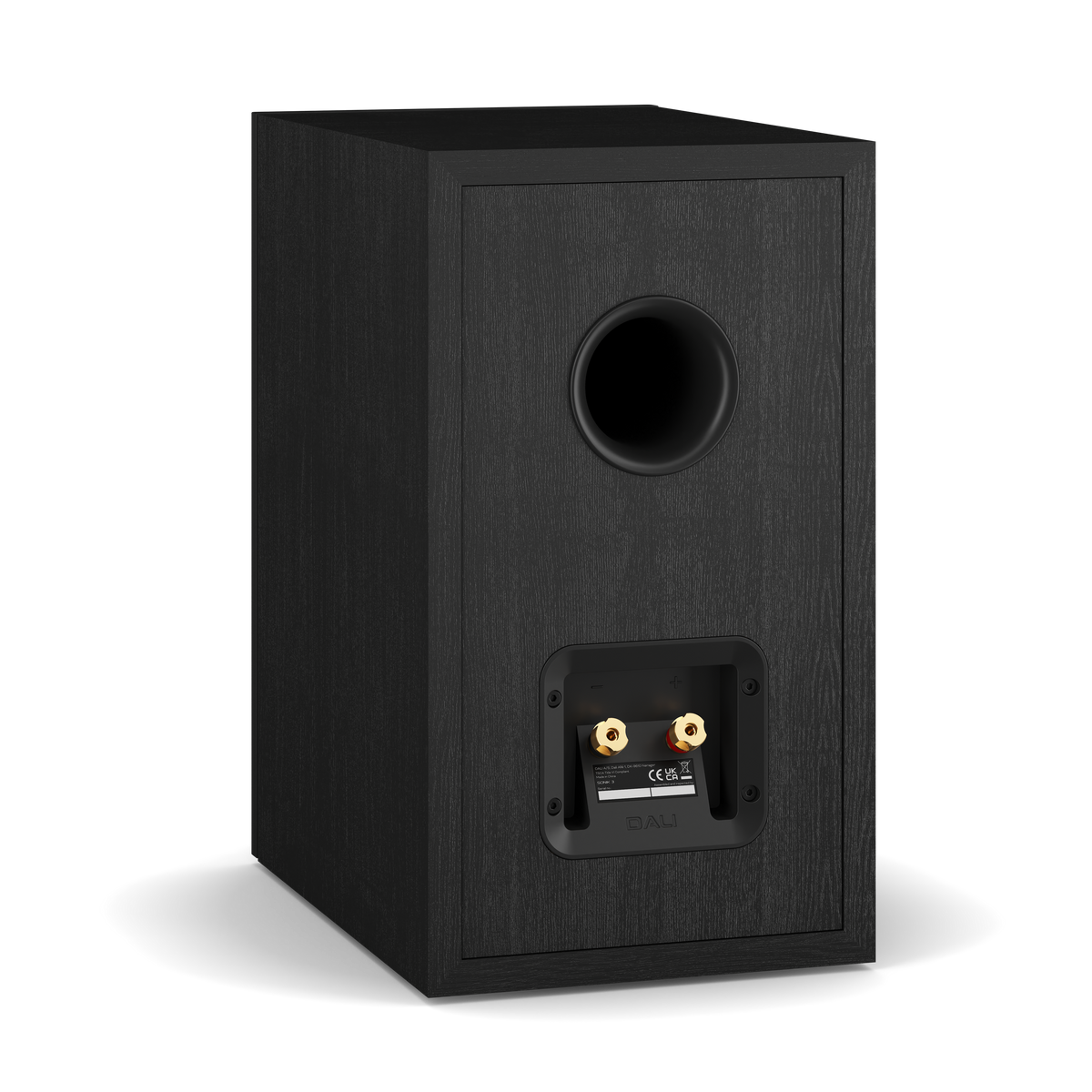 Dali Sonik 3 - Bookshelf Speaker - Pair - Black Ash - Back View - Auratech LLC #color_black ash