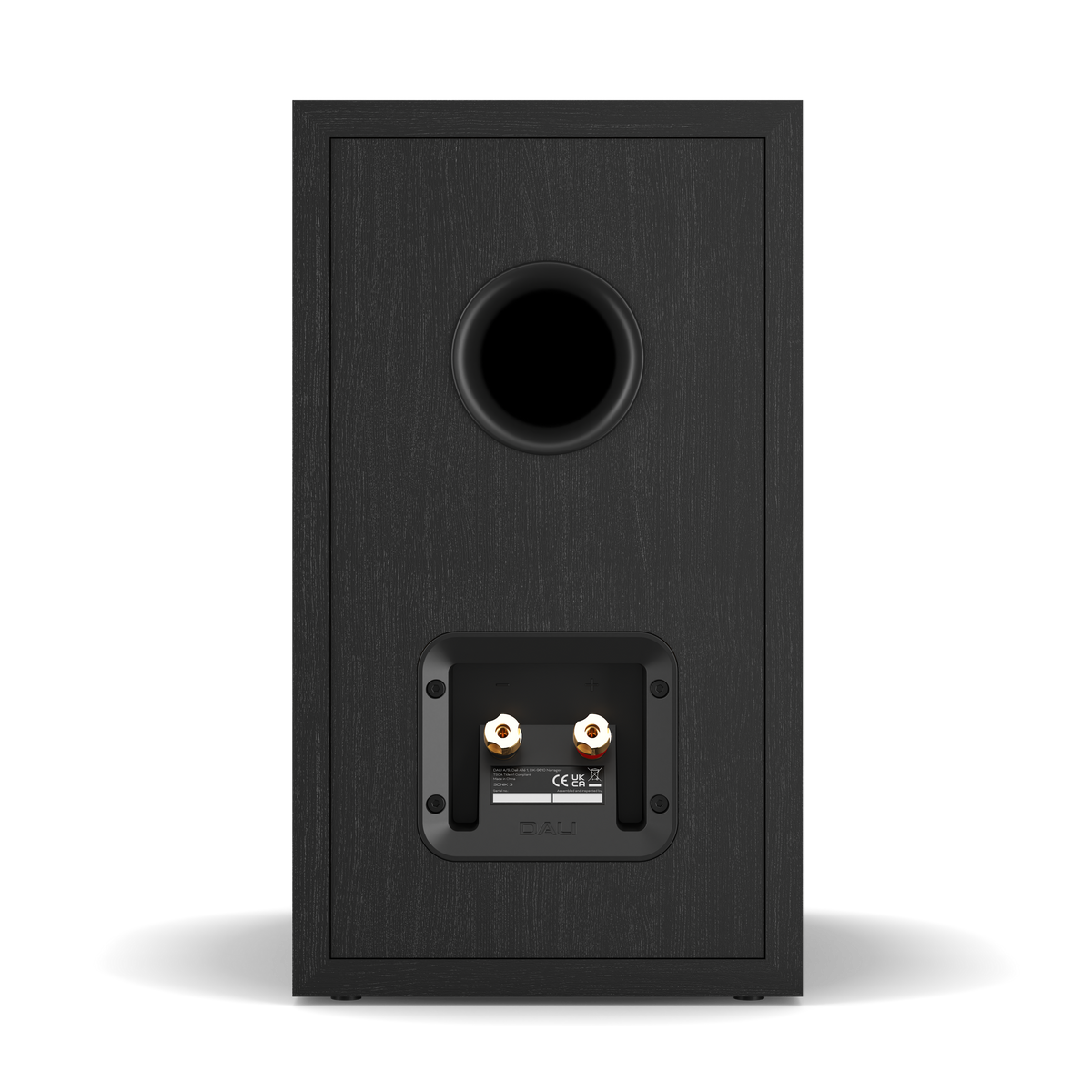 Dali Sonik 3 - Bookshelf Speaker - Pair - Black Ash - Back View - Auratech LLC #color_black ash