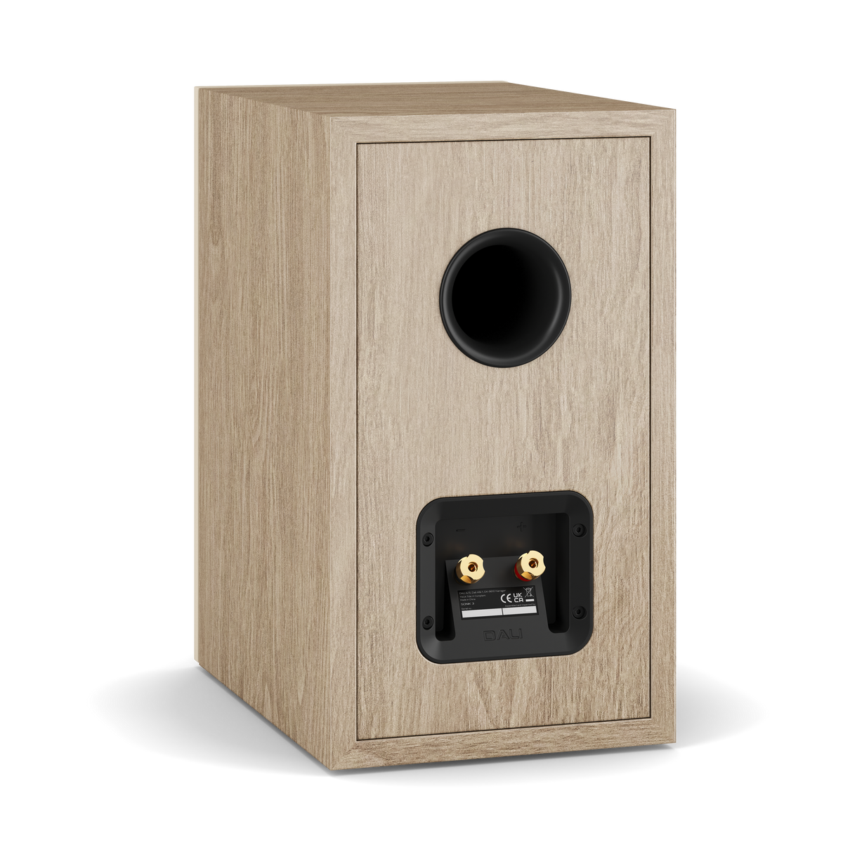 Dali Sonik 3 - Bookshelf Speaker - Pair - Natural Oak - Back View - Auratech LLC #color_natural oak