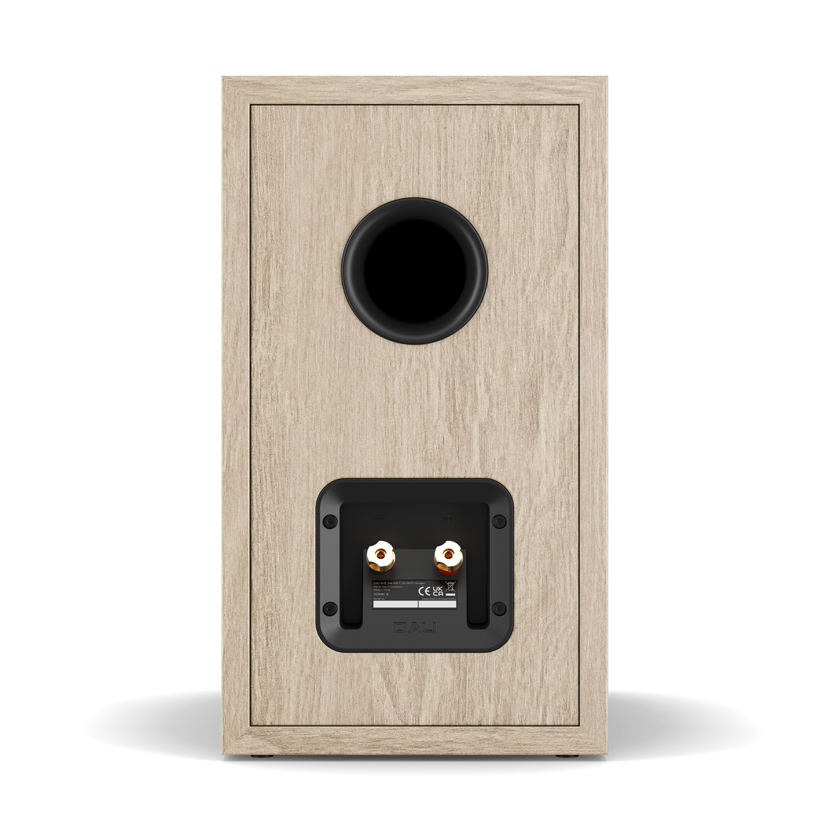 Dali Sonik 3 - Bookshelf Speaker - Pair - Natural Oak - Back View - Auratech LLC #color_natural oak