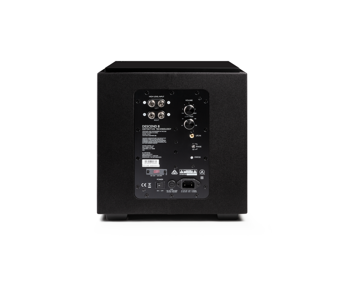 Definitive Technology Ultra Performance 8" - Subwoofer - Back View - Auratech LLC #color_black