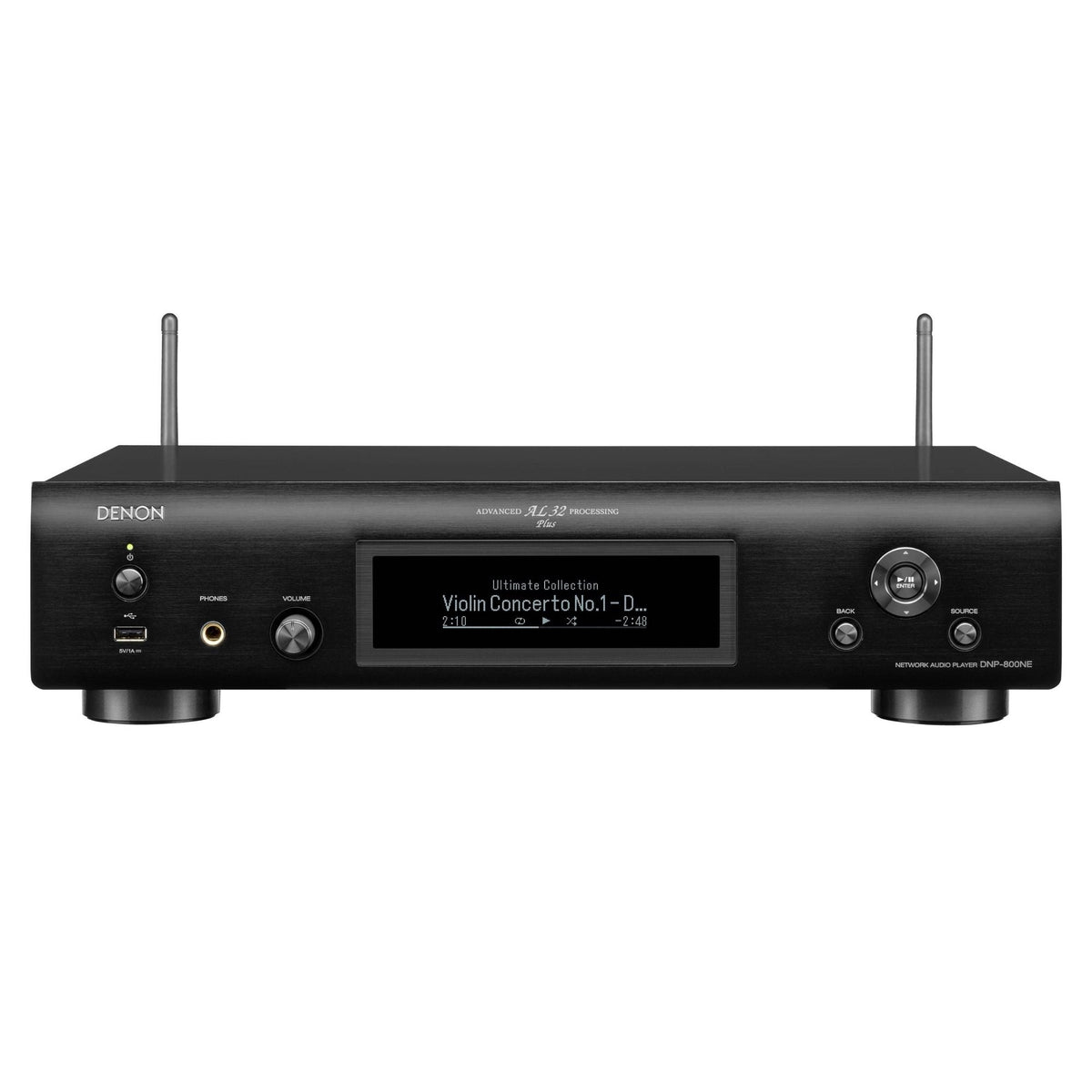 Denon DNP-800NE - Network Audio Player with Wi-Fi and Bluetooth - Black Front #color_black