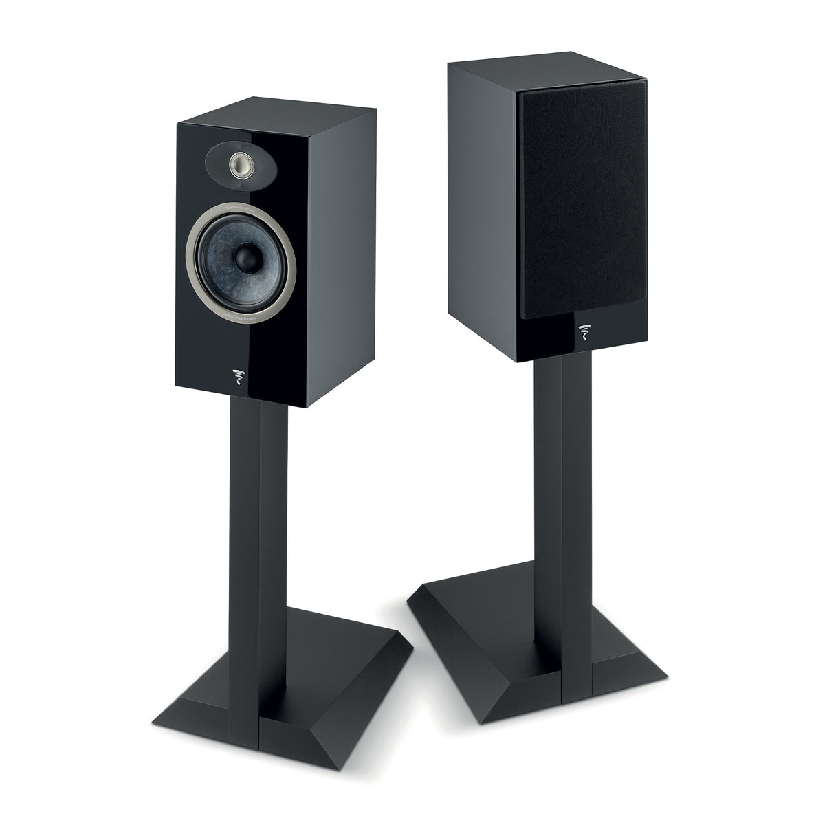 Focal Theva N1 - Bookshelf Speaker - Pair - Black on Stands - Auratech LLC #color_black