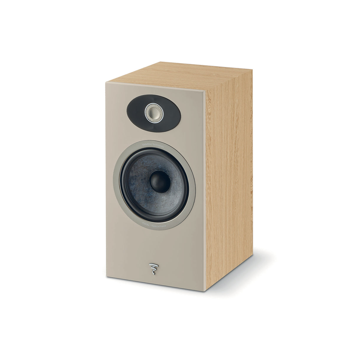 Focal Theva N1 - Bookshelf Speaker - Pair - Light Wood - Angle View - Auratech LLC #color_light wood