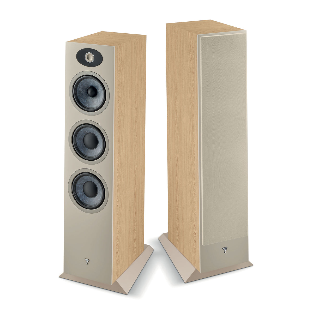 Focal Theva N3 - Floor Standing Speaker - Pair - Light Wood View - Auratech LLC #color_light wood
