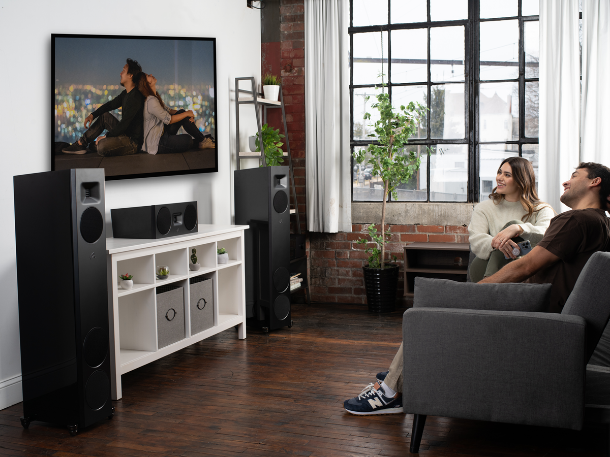 Martin Logan Motion F20 - Floor Standing Speaker - Pair - Lifestyle View - Auratech LLC #color_gloss black