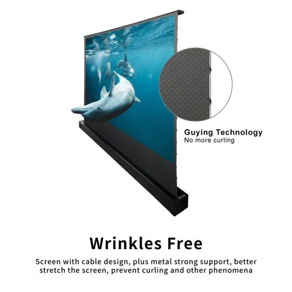 Aura*Star  120'' Floor Rising UST ALR Projector Screen - Auratech LLC