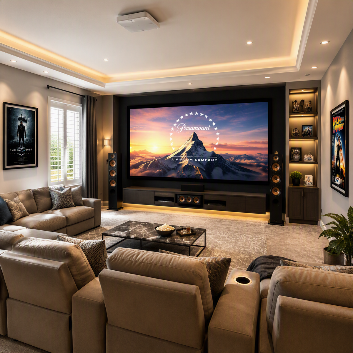 Living room cinema - Auratech Dubai