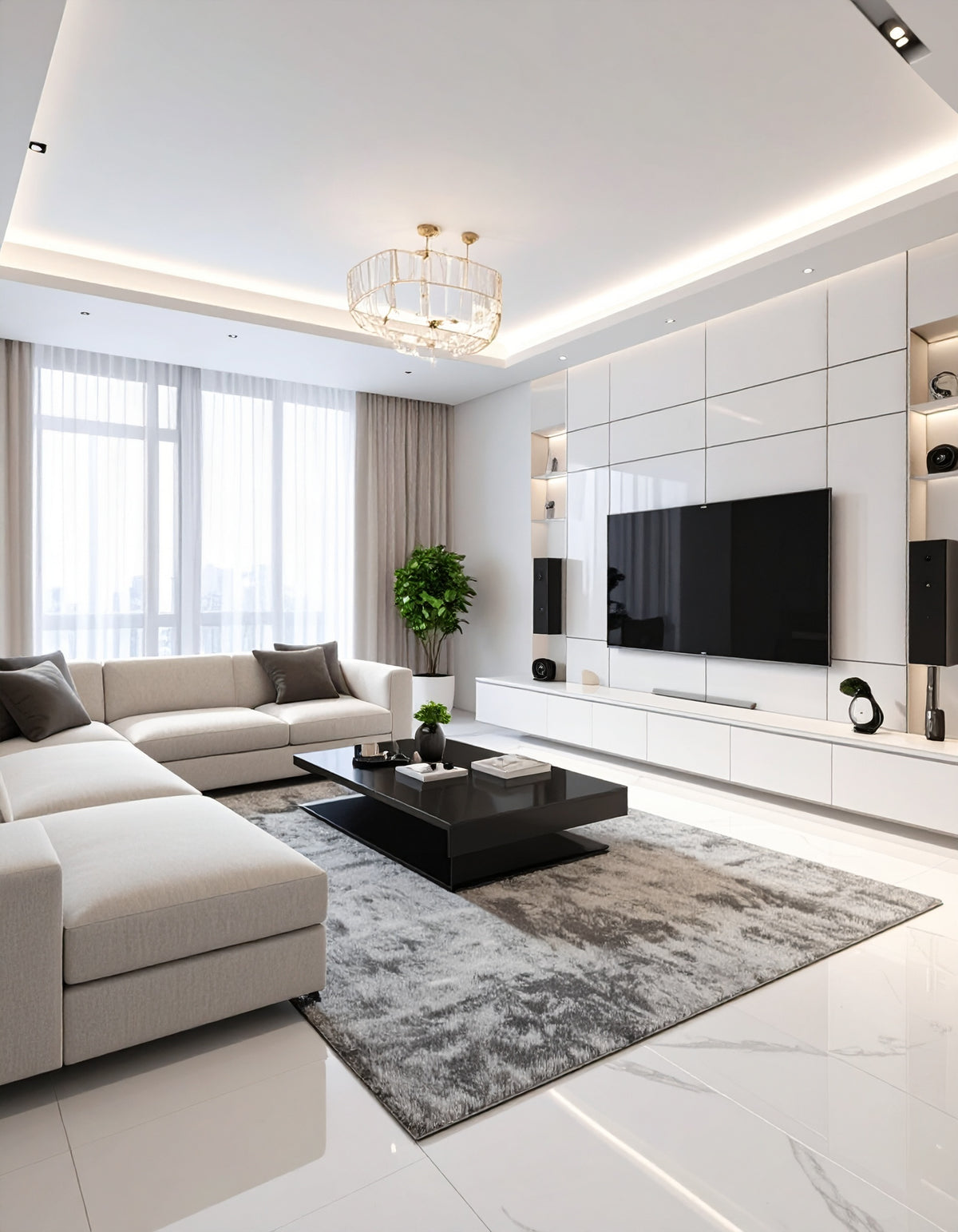 Living room audio and video - Auratech Dubai