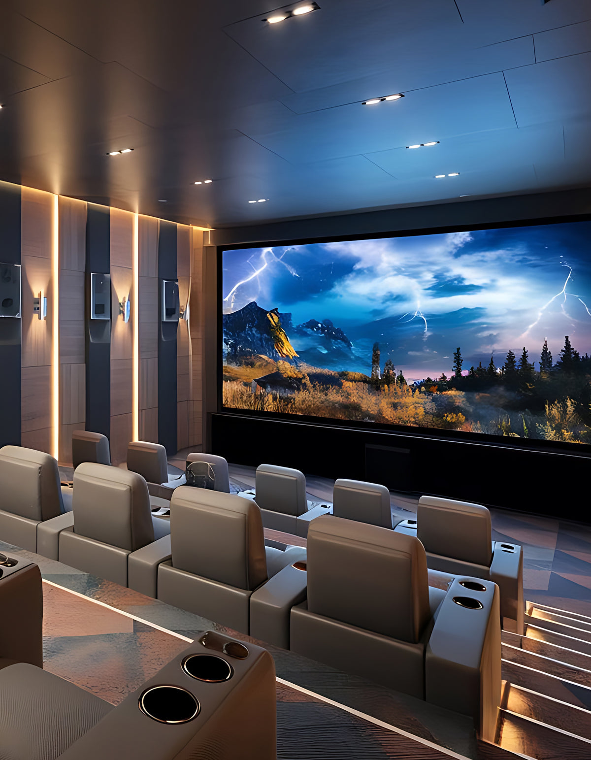 Cinema recliner seating - Auratech Dubai